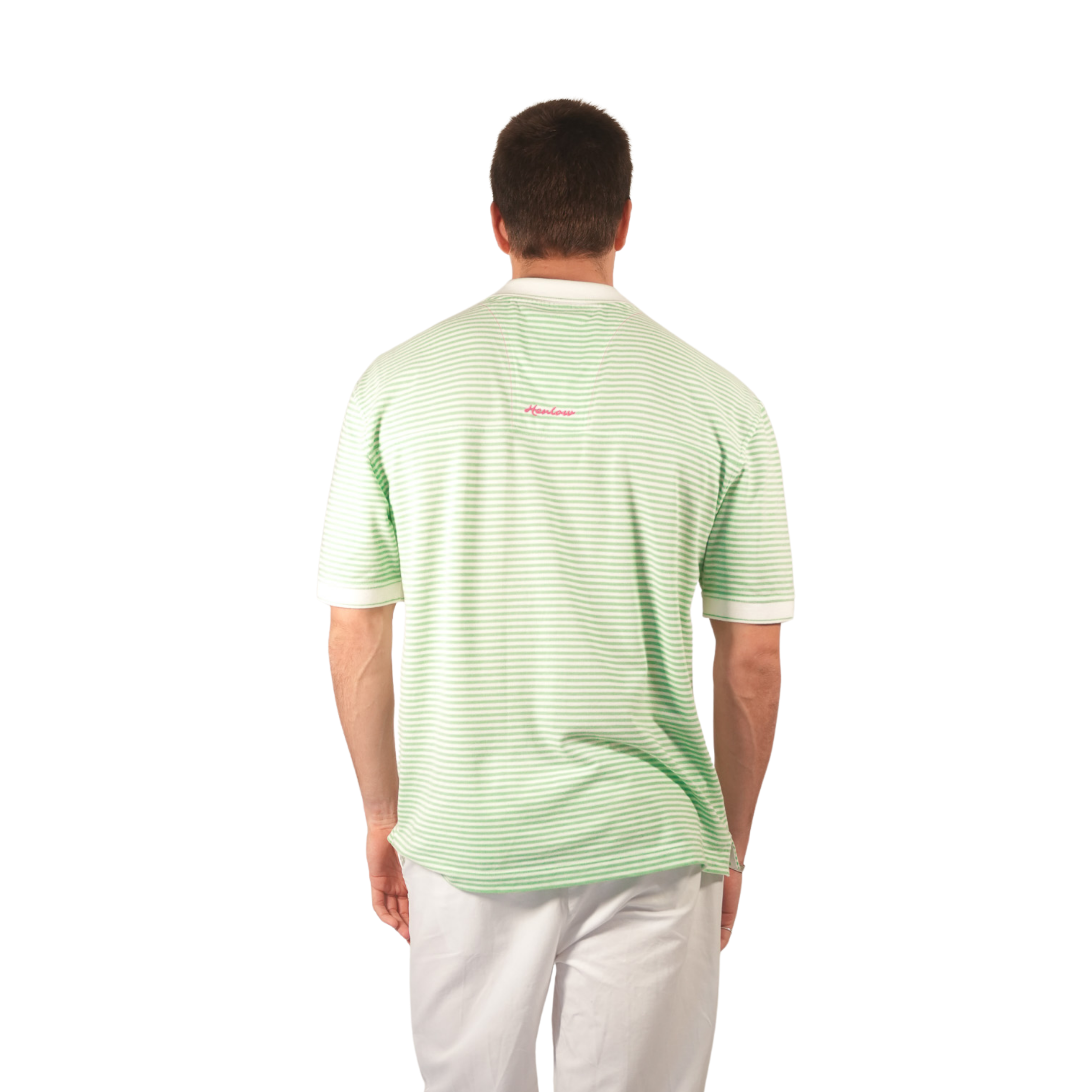 Green Stripe Golf Polo