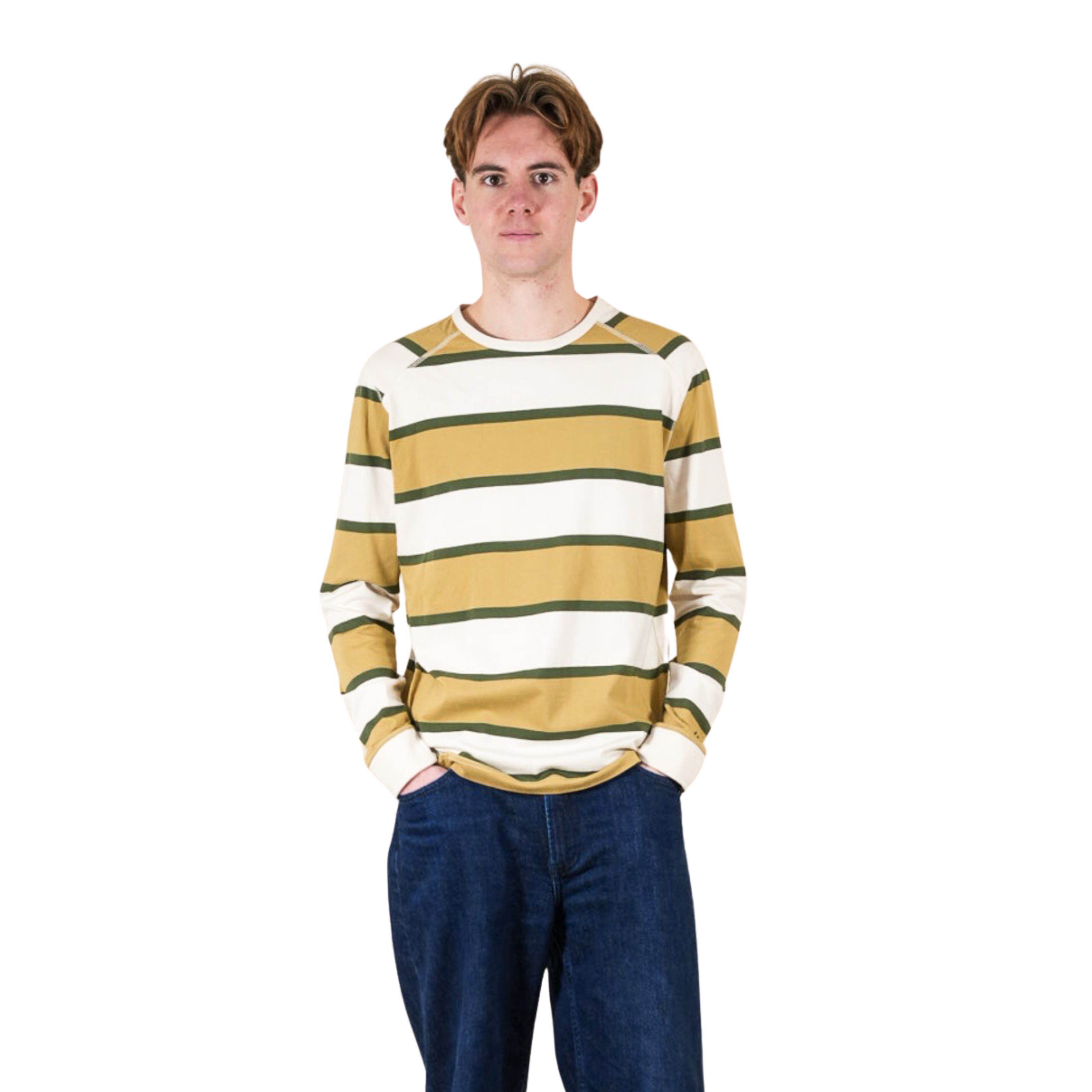 Unisex Barley Stripe Long Sleeve T-Shirt