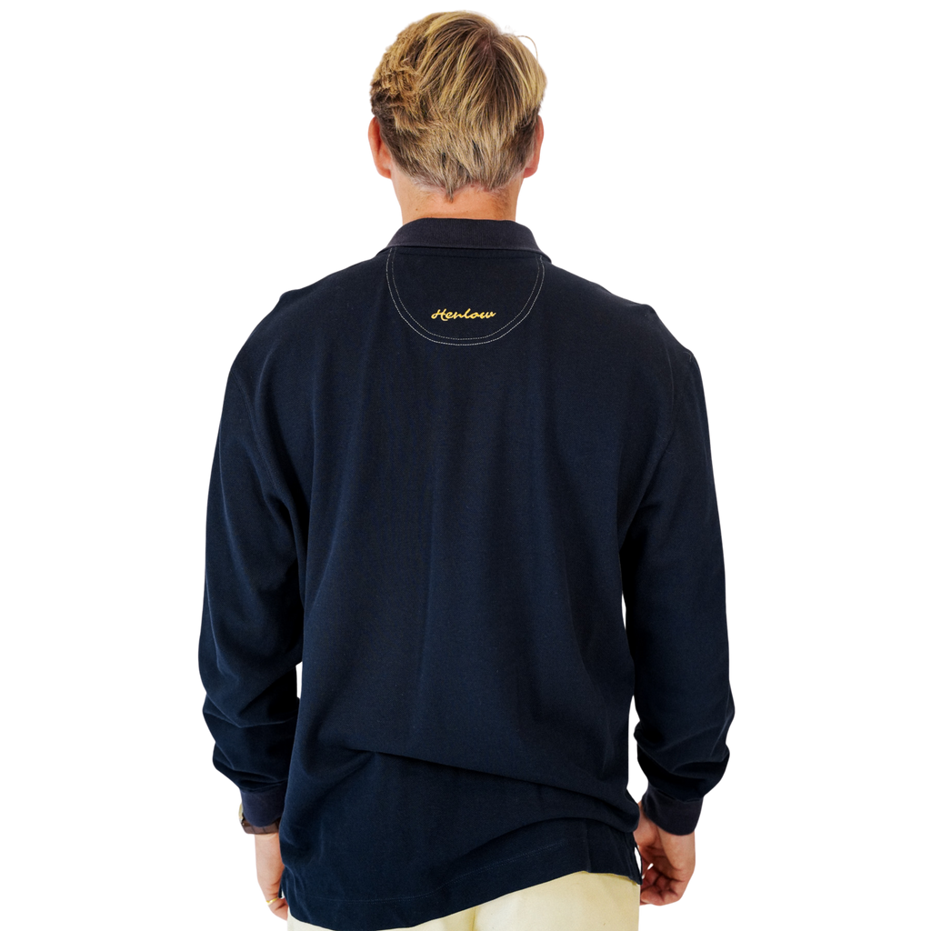 Navy Long Sleeve Polo