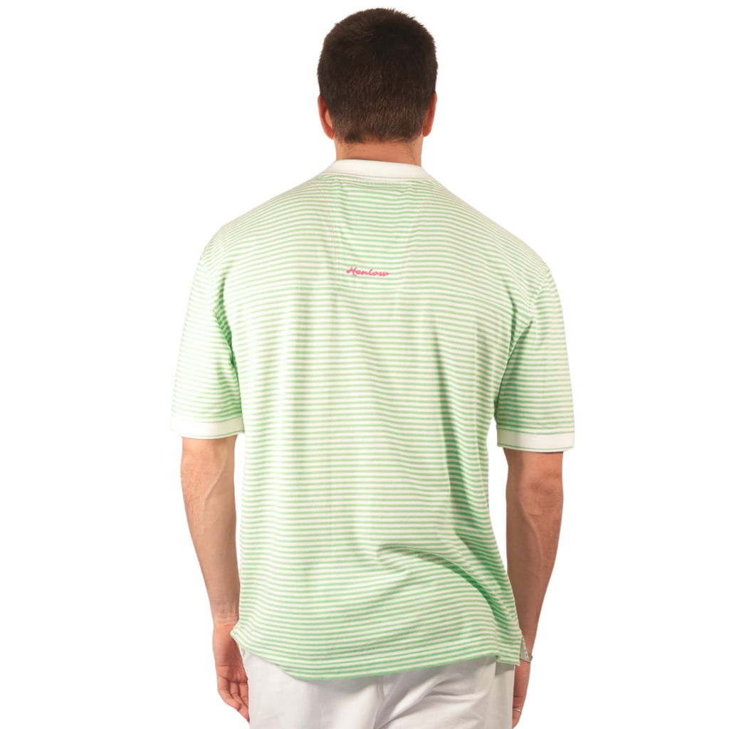 Green Stripe Golf Polo