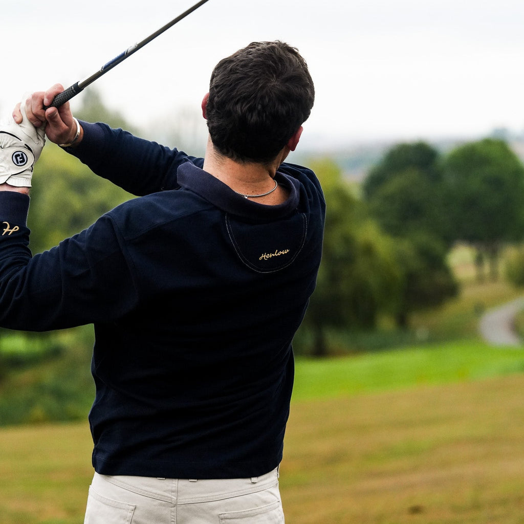 Navy Long Sleeve Polo