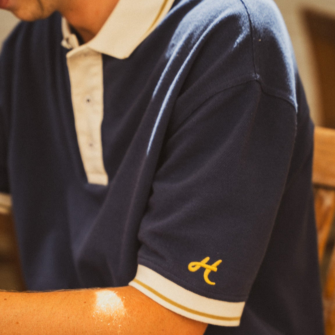 Sea Blue Oversized Golf Polo