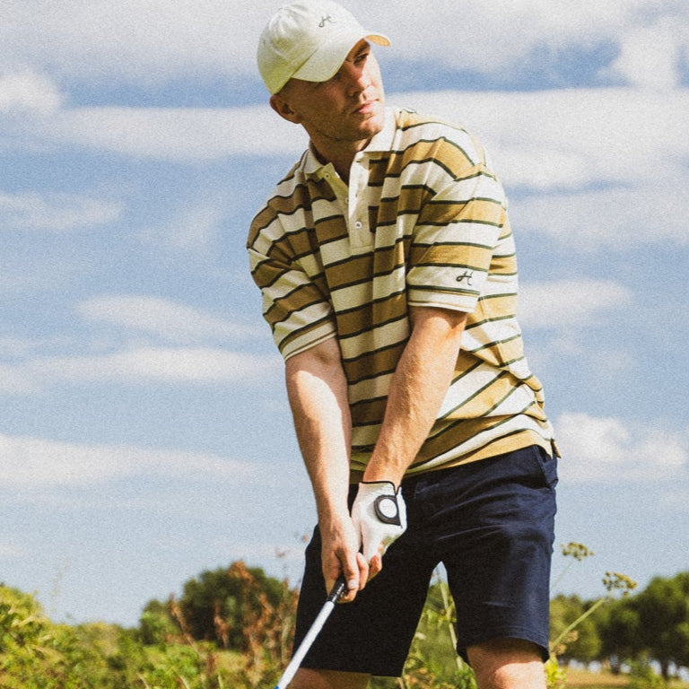 Barley stripe oversized golf Polo