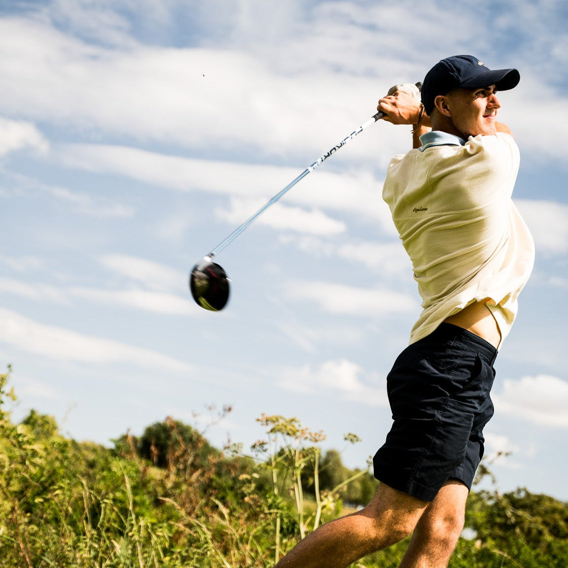 Cloud White oversized Golf Polo
