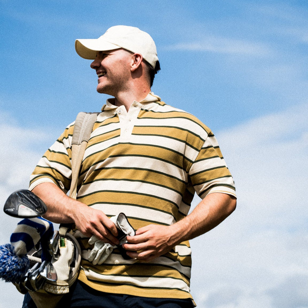 Barley stripe oversized golf Polo