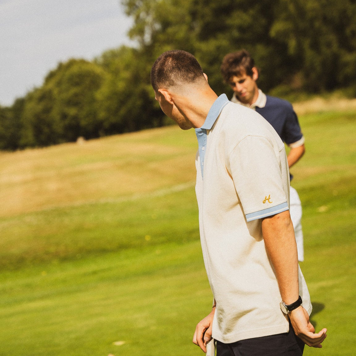 Cloud White oversized Golf Polo