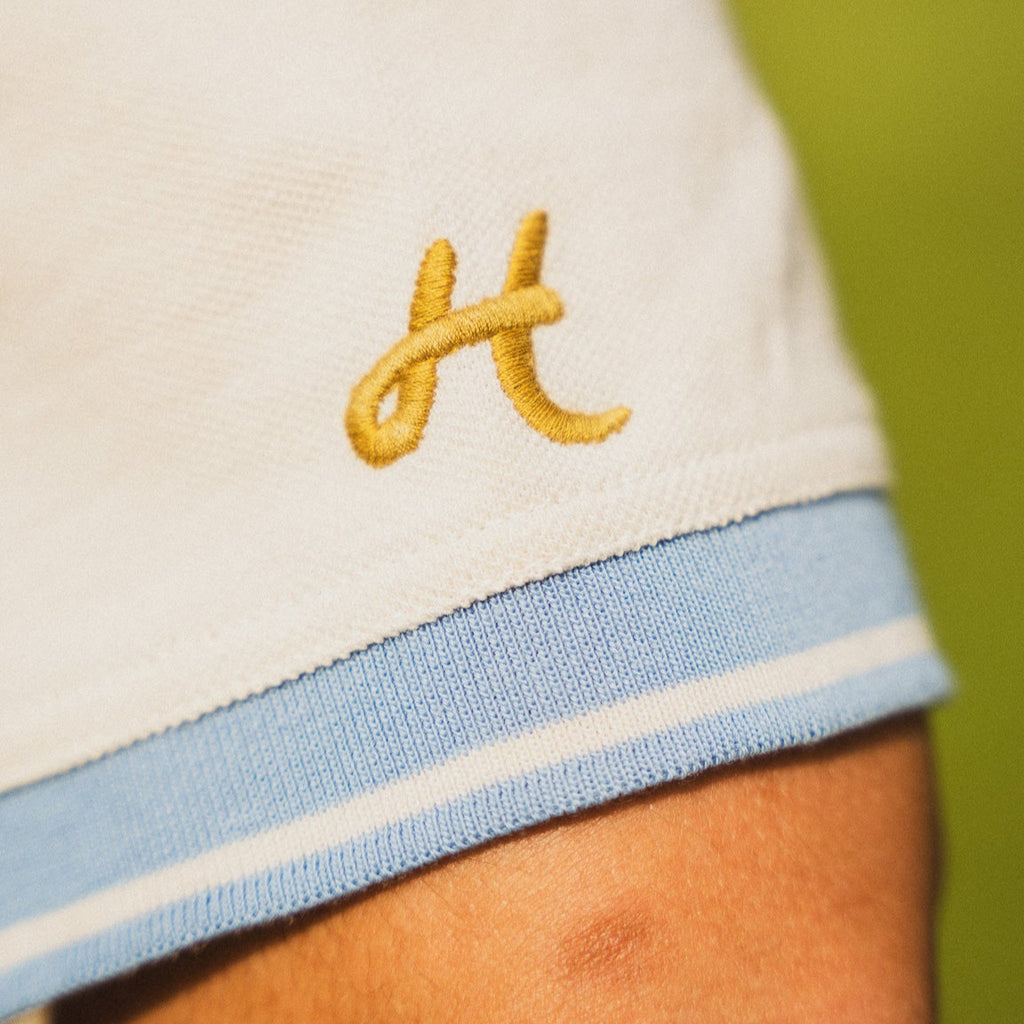 Cloud White oversized Golf Polo