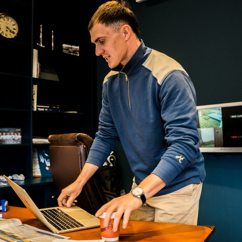 Sea Blue Quarter Zip