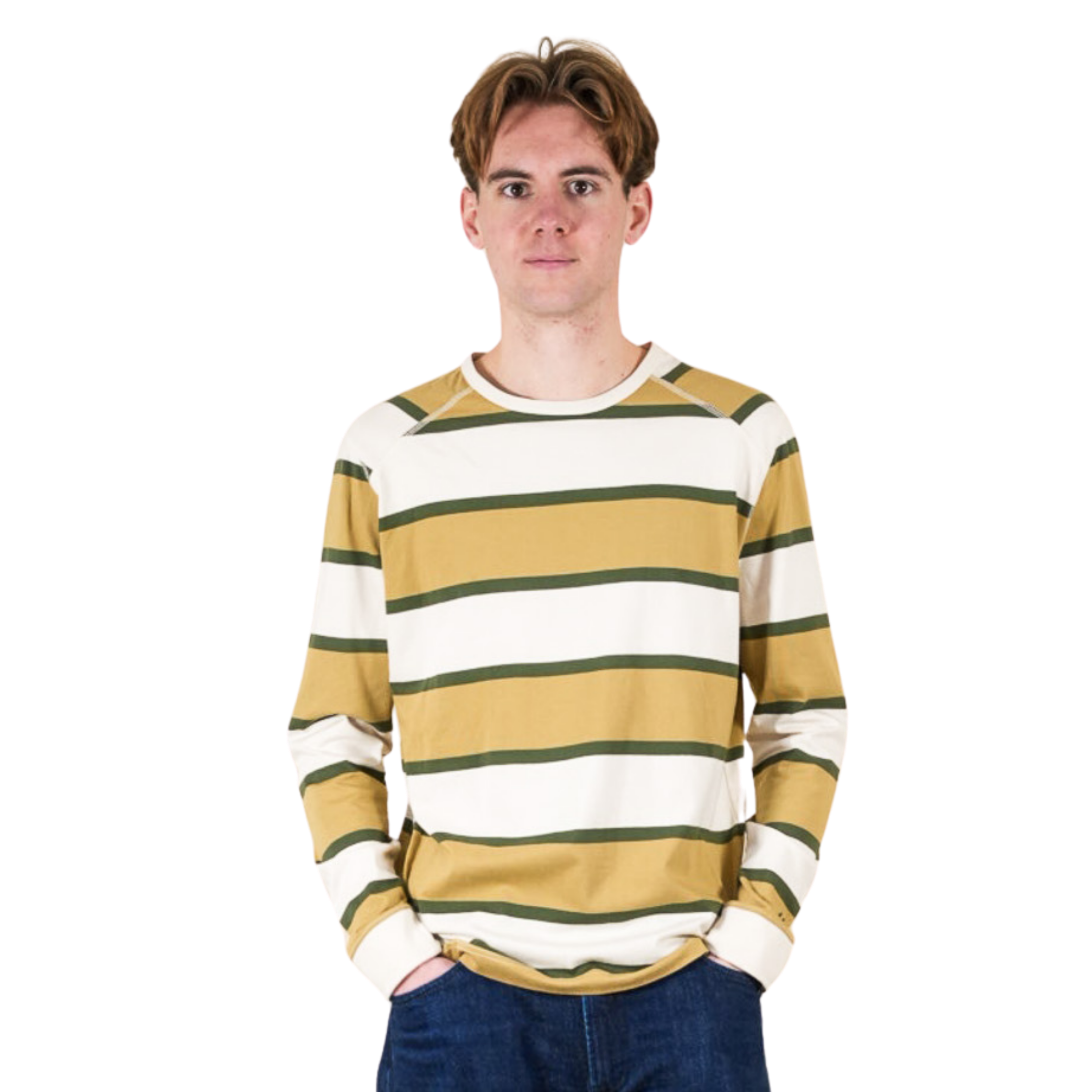 Unisex Barley Stripe Long Sleeve T-Shirt